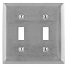SS2 - Wallplate, 2-G, Switch, SS - Hubbell Wiring Devices