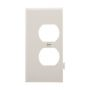 STE8W - Wallplate Sectional Dup Recp Poly Mid End WH - Eaton Wiring Devices