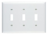 TP3W - Trademaster Wallplate 3G 3 Toggle WH - Legrand-Pass & Seymour