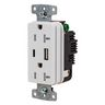 USB20ACW - RCPT Dup 20A125V 3.1A5V Usb Port Ac W - Wiring Device-Kellems