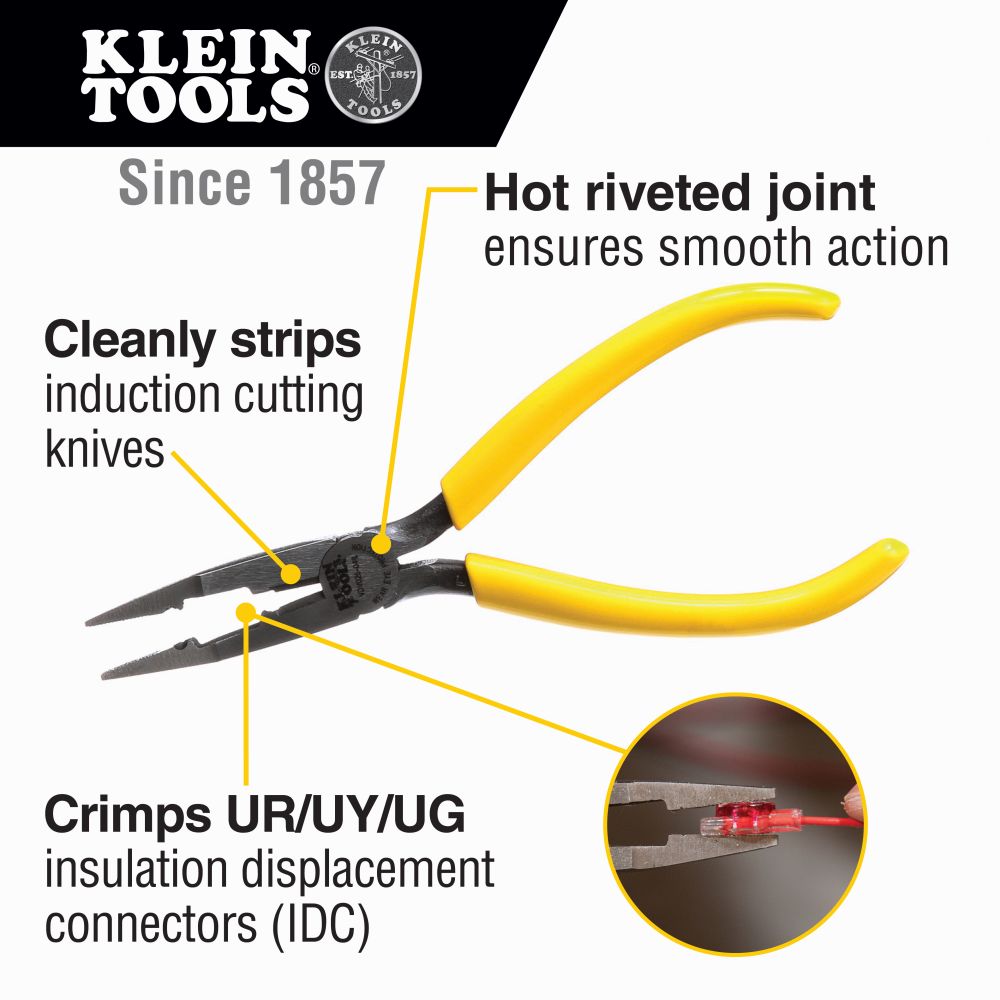 VDV026049 VDV026-049 Klein Tools Connector Crimping Long-Nose Pliers