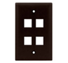 WP3404BR - 1G Wall Plate 4-Port BR (M10) - Legrand-On-Q