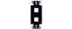 WP3412BK - Decor Outlet Strap 2 Port BK (M10) - Legrand-On-Q