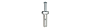ZA125 - 1/4 X 1-1/4 Zamac Metal Anchors W/ Steel Pins - LH Dottie